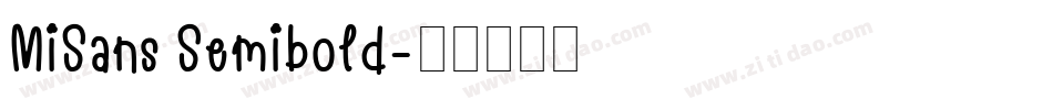 MiSans Semibold字体转换